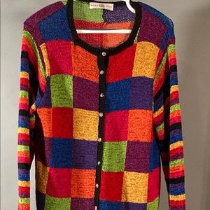 🤩3 for $15 🥳Vintage Color Block Cardigan